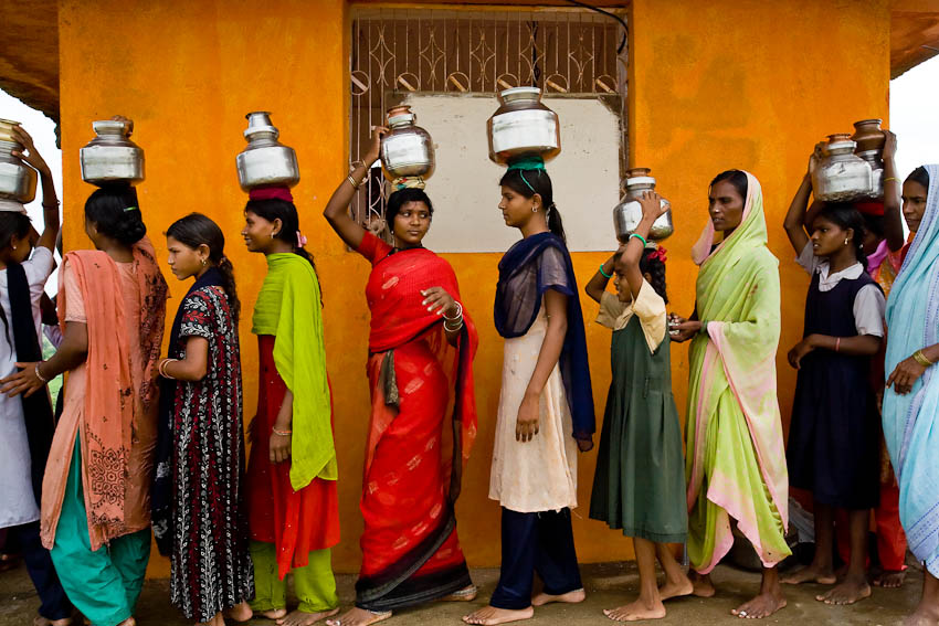 Village women praying for rain, Rupala, Maharashtra